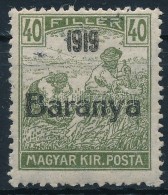 * Baranya I. 1919 Arató 40f Bodor Vizsgálójellel (6.500) - Autres & Non Classés