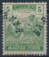 * Baranya 1919 Magyar Posta 5f Eltolódott Felülnyomással, Bodor Vizsgálójellel - Otros & Sin Clasificación