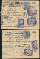 1921 2 Db Csomagszállító Levél Budapest - Miskolc - Autres & Non Classés