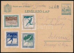 1925 LevelezÅ‘lap Sport Bélyegekkel / Sports Stamps On Postcard 'SZÁR' - Debrecen - Autres & Non Classés