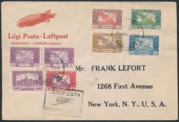 1925 (16. Díjszabás) Légi Levél New Yorkba / Airmail Cover To New York - Autres & Non Classés