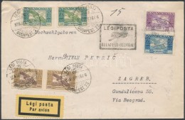 1926 (16. Díjszabás) Légiposta Levél Zágrábba / Airmail Cover Budapest -... - Autres & Non Classés