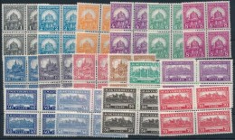 ** 1926 PengÅ‘-fillér (I) A Sor Négyestömbökben / Mi 411-426 Block Of 4 (100.000)... - Otros & Sin Clasificación