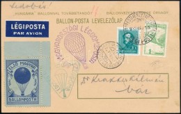 1933 Ballonposta LevelezÅ‘lap 1,10P Bérmentesítéssel és... - Autres & Non Classés