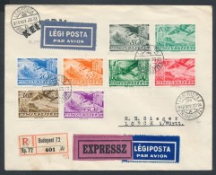 1936 Expressz Ajánlott Légi Levél Németországba / Express Registered Airmail... - Autres & Non Classés