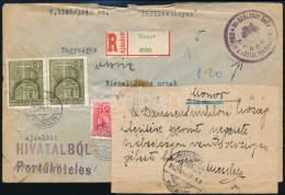 1942 Tértivevényes-ajánlott Levél, Postai Feljegyzéssel (megviselt... - Autres & Non Classés