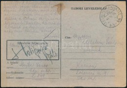 1944 Tábori Posta Válaszos LevelezÅ‘lap, A Válaszos Rész üres 'TP Bh. Bh' - Autres & Non Classés