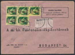 1945 (2. Díjszabás) Távolsági Csekk-boríték KisegítÅ‘ 5x1P/1P Csak... - Autres & Non Classés