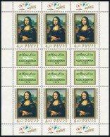 ** 1974 Mona Lisa Teljes ív (13.000) / Mi 2940 Complete Sheet - Andere & Zonder Classificatie