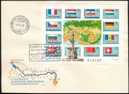 1977 Európa Transzkontinentális Vízi útja: A Duna-Majna-Rajna Vágott Blokk FDC-n... - Otros & Sin Clasificación