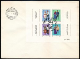 1981 Magyarországi Nemzetiségek Népviselete Vágott Blokk FDC - Autres & Non Classés