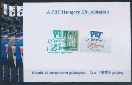 ** O 2016 25 éves A PBT 4 Db-os Emlékív Garnitúra Azonos Sorszámmal (16.500) - Autres & Non Classés