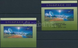 ** 1999 UNISPACE III Å±rkutatási Konferencia Blokk és Felülnyomott Változata Mi 11 + 11 I - Autres & Non Classés