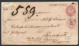 ~1864 5kr Díjjegyes Boríték 3 X 5kr Díjkiegészítéssel... - Autres & Non Classés