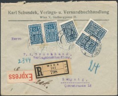 1923 Expressz Ajánlott Levél Lipcsébe / Registered Express Cover To Germany - Autres & Non Classés