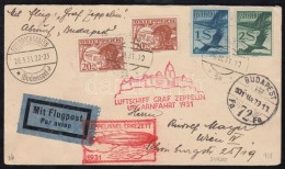 1931 Zeppelin Magyarországi útja, Levél  Bécsbe / Zeppelin Flight To Hungary, Cover To... - Autres & Non Classés