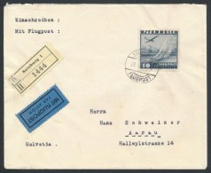 1938 Ajánlott Légiposta Levél / Mi 612 On Registered Airmail Cover 'SALZBURG' - Autres & Non Classés