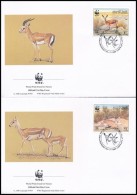 1993 WWF; Gazellák 4 FDC Mi 511-514 - Otros & Sin Clasificación