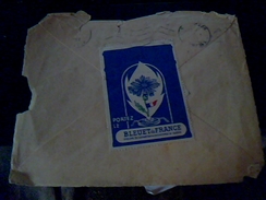 Vieux Papier Vignette Postale Militaria  " Portez Le Bleuet De France " ** Sur Fragment - Other & Unclassified