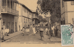 Afrique - Sénégal -  Dakar - Rue -  Cachet Timbre AOF - Fortier 1912 - Senegal