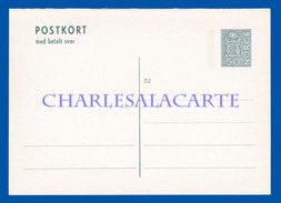 NORWAY PRE-PAID DOUBLE LETTER CARD UNUSED 50 ORE  SAILOR'S KNOT EXCELLENT CONDITION - Postal Stationery