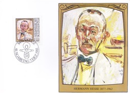 LIECHTENSTEIN - MAXIM CARD - 07-12-1981 - HERMANN HESSE 1877 - 1962 - Covers & Documents