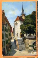 HA128, Biel, Bienne, Eglise Protestante Allemande, Circulée 1921 Trace De Colle Au Dos - Bienne