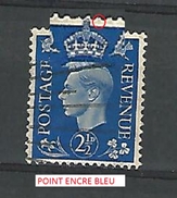 1937 - 47  N° 213 OUTREMER FONCER   GEORGE  VI OBLITÉRÉ  DOS CHARNIÈRE - Variétés, Erreurs & Curiosités