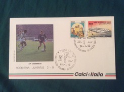 Busta Ufficiale Calcio Italia Campionato 1991-92 Fiorentina-Juventus 26-1-1992 - Briefe U. Dokumente