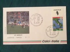 Busta Ufficiale Calcio Italia Campionato 1991-92 Juventus-Napoli 8-3-1992 - Briefe U. Dokumente