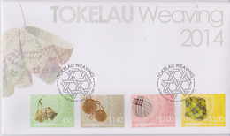 Tokelau FDC Mi 445-448 Handwork - Weaving - Taulima - Pupu - Tapili - Ato - 2014 - Tokelau