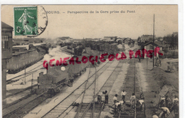 01 - BOURG - PERSPECTIVE DE LA GARE PRISE DU PONT   1909- REFECTION ENTRETIEN DES VOIES - Other & Unclassified