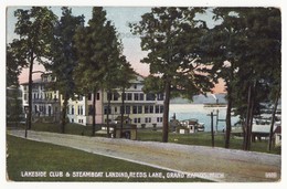 Grand Rapids MI - REEDS LAKE LAKESIDE CLUB, STEAMBOAT LANDING - C1910s Vintage Postcard [6715] - Grand Rapids