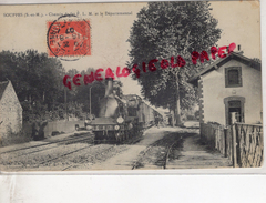 77 - SOUPPES -CHEMIN DE FER PLM ET LE DEPARTEMENTAL -1907 - Souppes Sur Loing