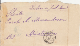 COVER SENT FROM PARISH CHURCH OFFICE, ROUND STAMPS, 1895, ROMANIA - Lettres & Documents