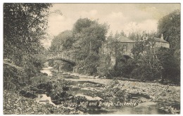 RB 1135 - Early Postcard - Scroggs Mill & Bridge Lockerbie - Dumfries & Galloway Scotland - Dumfriesshire