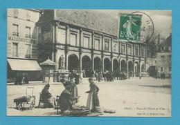 CPA Métier Marchands Ambulants Marché Place De L'Hôtel De Ville GRAY 70 - Gray