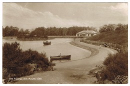 RB 1138 - Early Real Photo Postcard - Rouken Glen Boating Lake - Glasgow Scotland - Lanarkshire / Glasgow