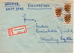 Allemagne Zone Française   Lettre Recommandée Oberlahnstein 1946 - Other & Unclassified