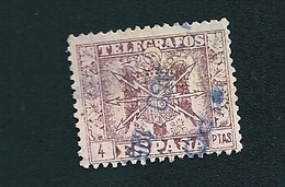 N° 94 Timbre Télégraphe  Espagne Oblitéré 1940 1943 - Télégraphe