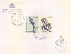 SAN MARINO - 09-05-1974 OFFICIAL FIRST DAY COVER - 2V CEPT 1974, EUROPA - Briefe U. Dokumente
