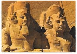 EGYPT - Abou Simbel - Rock Temple Of Ramses II - Partial View Of The Gigantic Statues - Abu Simbel Temples