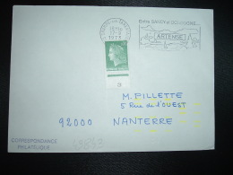 LETTRE TP MARIANNE DE CHEFFER 0,30 BORD DE FEUILLE Numéroté 3 OBL.MEC.17-9-1973 CHAMPS SUR TARENTAINE (15 CANTAL) - 1967-1970 Marianne De Cheffer