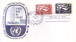 UNITED NATION - 10-12-1957 - FIRST DAY COVER - Cartas & Documentos