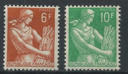 FRANCE    Moissonneuse   N° Y&T  1115  Et 1115A  ** - 1957-1959 Reaper