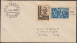 1941-FDC-40 CUBA REPUBLICA. 1941. FDC GUILLERMO MONCADA INDEPENDENCE WAR. - FDC