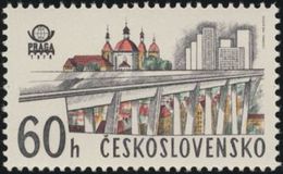 Czechoslovakia / Stamps (1978) 2329: New Prague (Nusle Bridge & Monastery Karlov) PRAGA; Painter: Jaroslav Chudomel - Abbazie E Monasteri