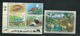 United Nations 1995 Endangered Species Block Of 4 MNH + Another Block MNH - Sonstige & Ohne Zuordnung