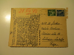 FRANCE MARSEILLE 1940 TO USSR RUSSIA SOVIET LATVIA RIGA , OLD  POSTCARD , 0 - Otros & Sin Clasificación