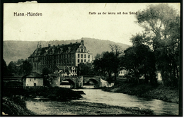 Hann. Münden  -  Partie An Der Werra Mit Dem Schloss  -  Ansichtskarte Ca.1918    (6160) - Hannoversch Muenden